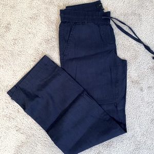 Ann Taylor Small (Tall) Navy Linen Pants